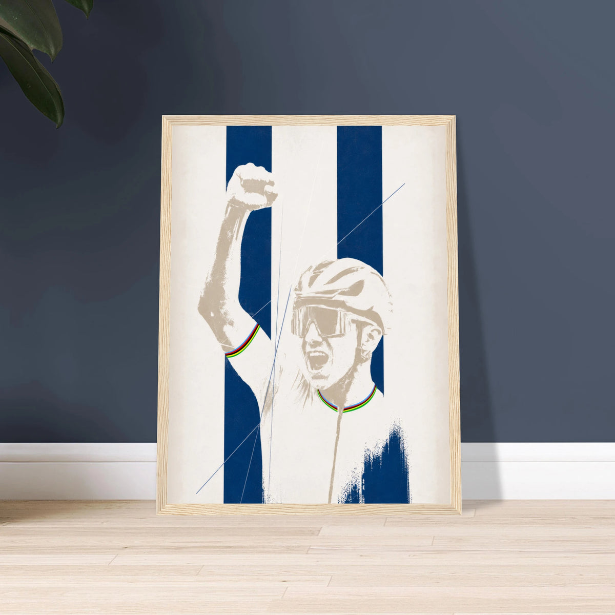 Affiche cyclisme Remco encadrée, poster déco vélo pour le salon