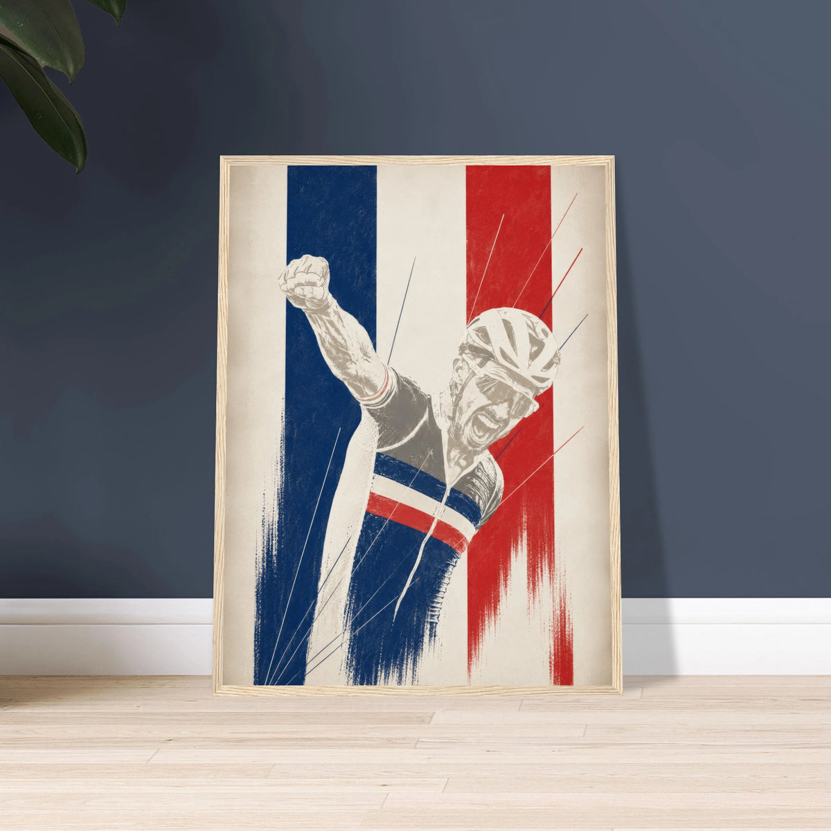 Affiche cycliste Loulou, poster encadré format portrait