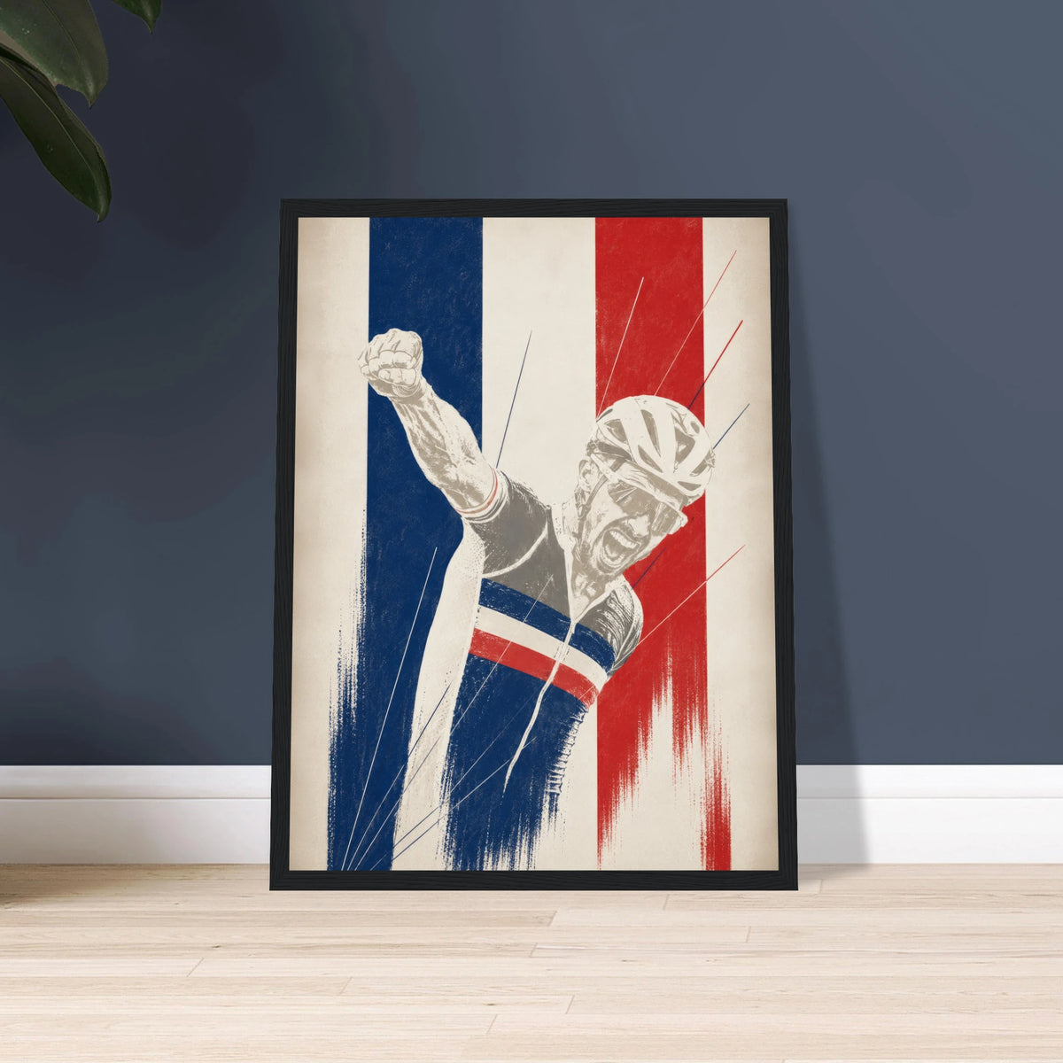 Poster cyclisme Loulou encadré, cadeau pour amateur de vélo