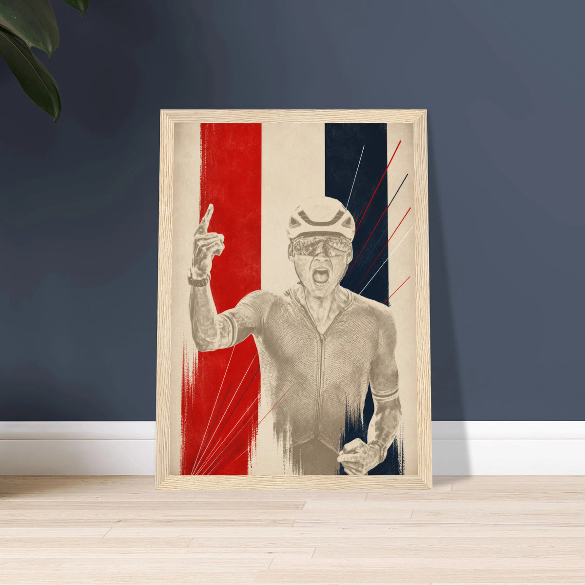 Poster cyclisme MVDP, tirage encadré prêt à accrocher
