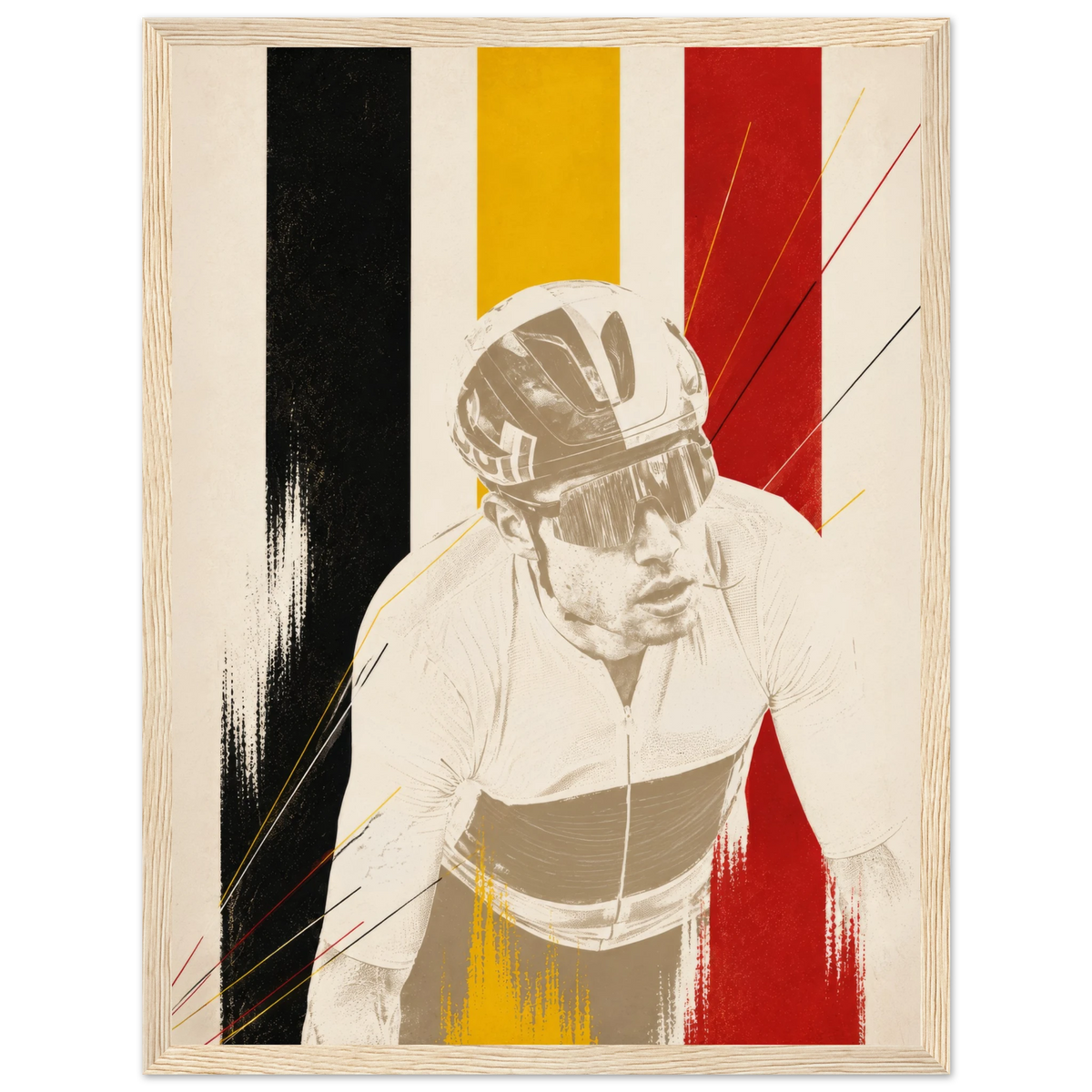 Poster WVA encadré, décoration murale pour passionné de cyclisme