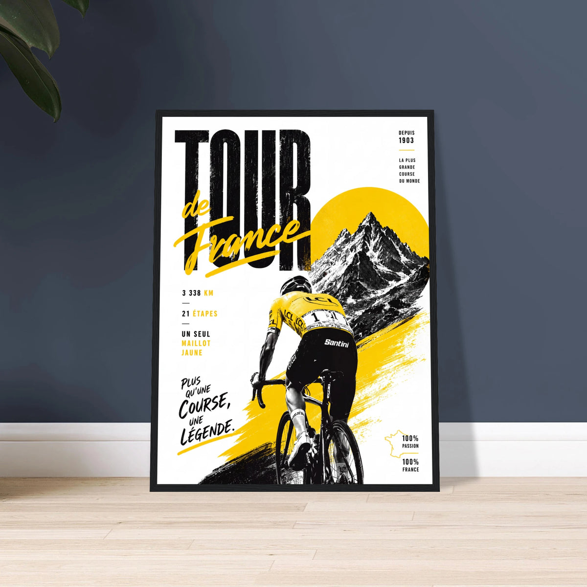 Affiche grand tour La Grande Boucle encadrée, poster course cycliste