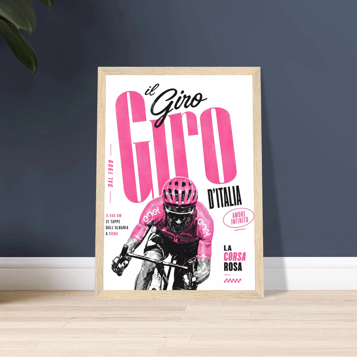 Affiche vélo Il Giro d'Italia encadrée, idée cadeau cycliste