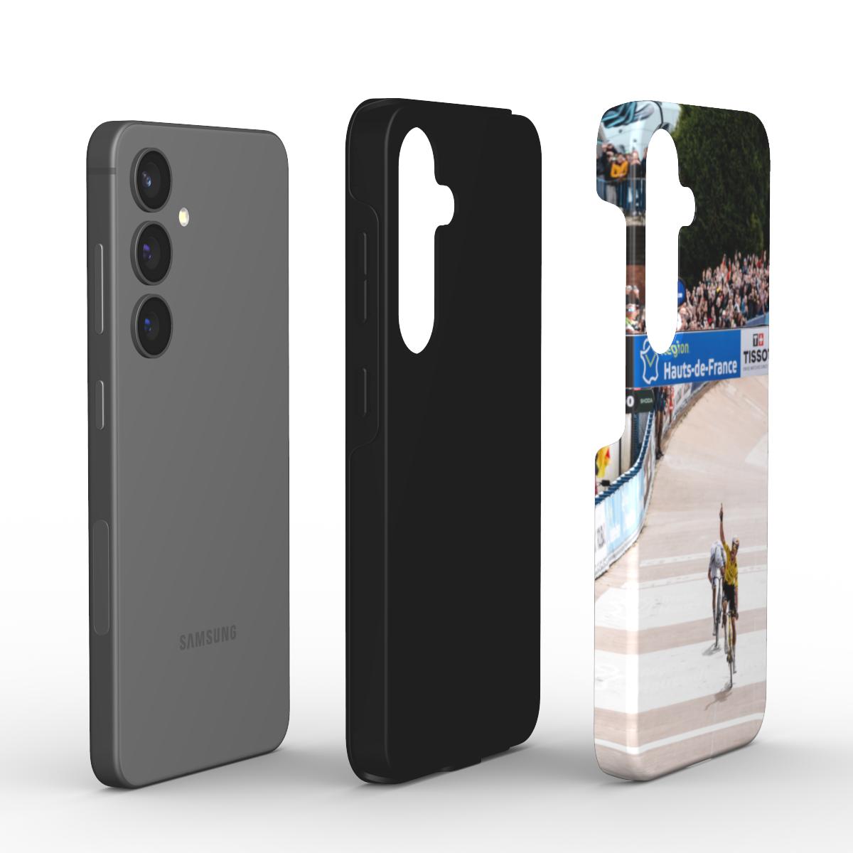 Coque de téléphone cyclisme WVA Paris-Roubaix, vue de profil