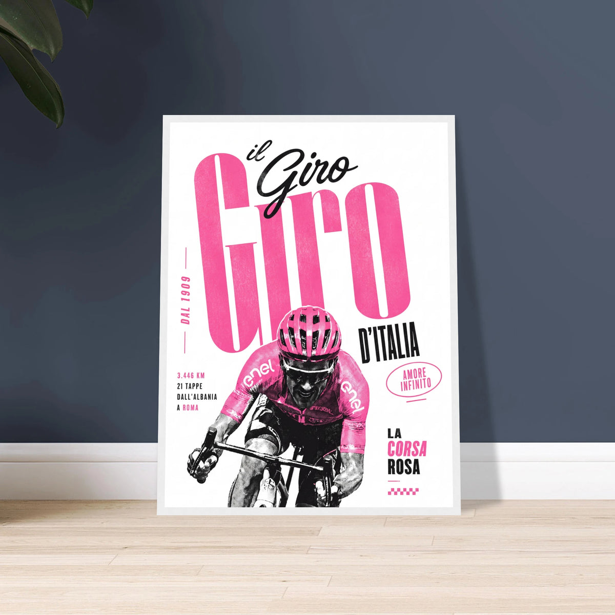 Poster Il Giro d'Italia encadré, décoration murale pour passionné de cyclisme