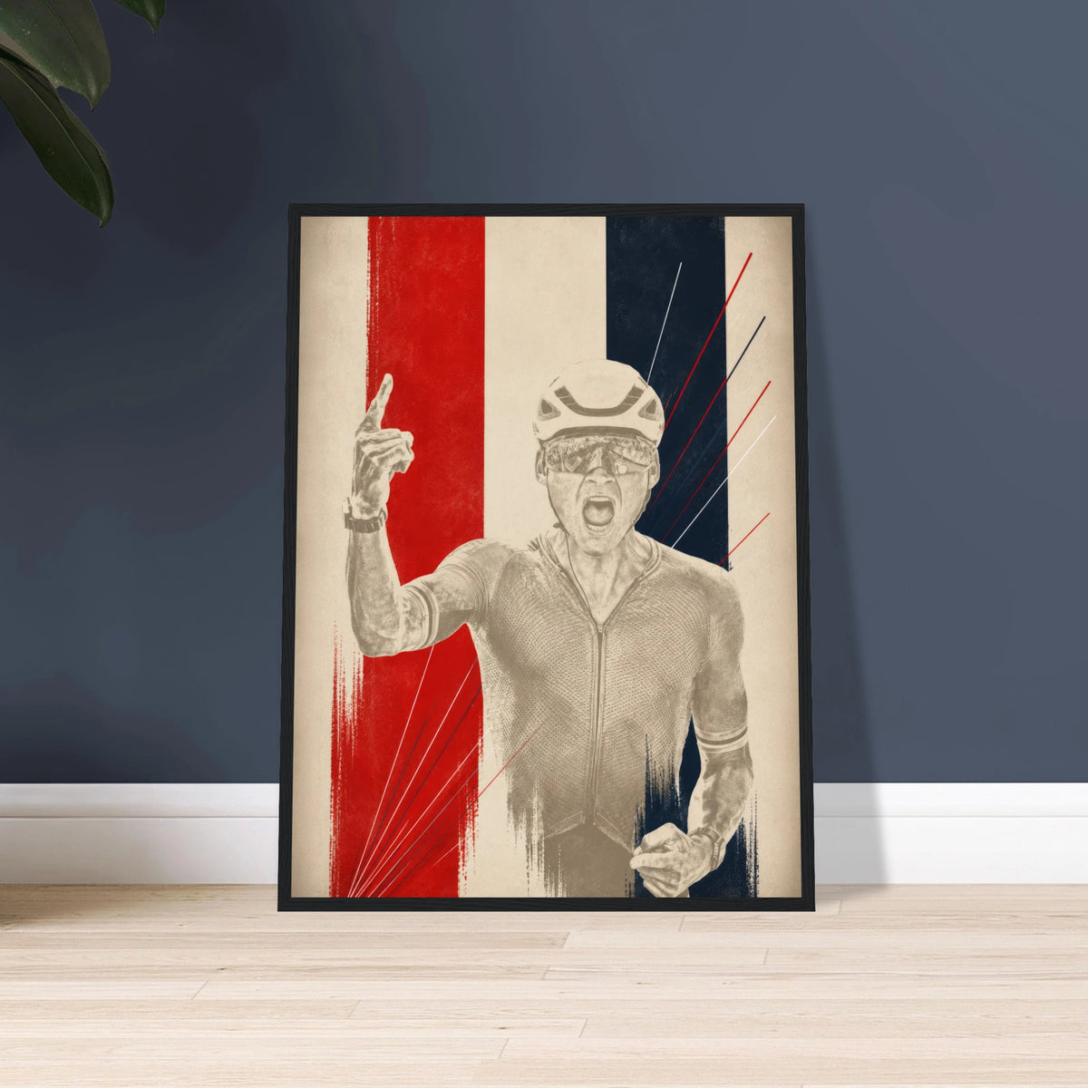 Poster vélo MVDP encadré, déco murale pour fan de cyclisme