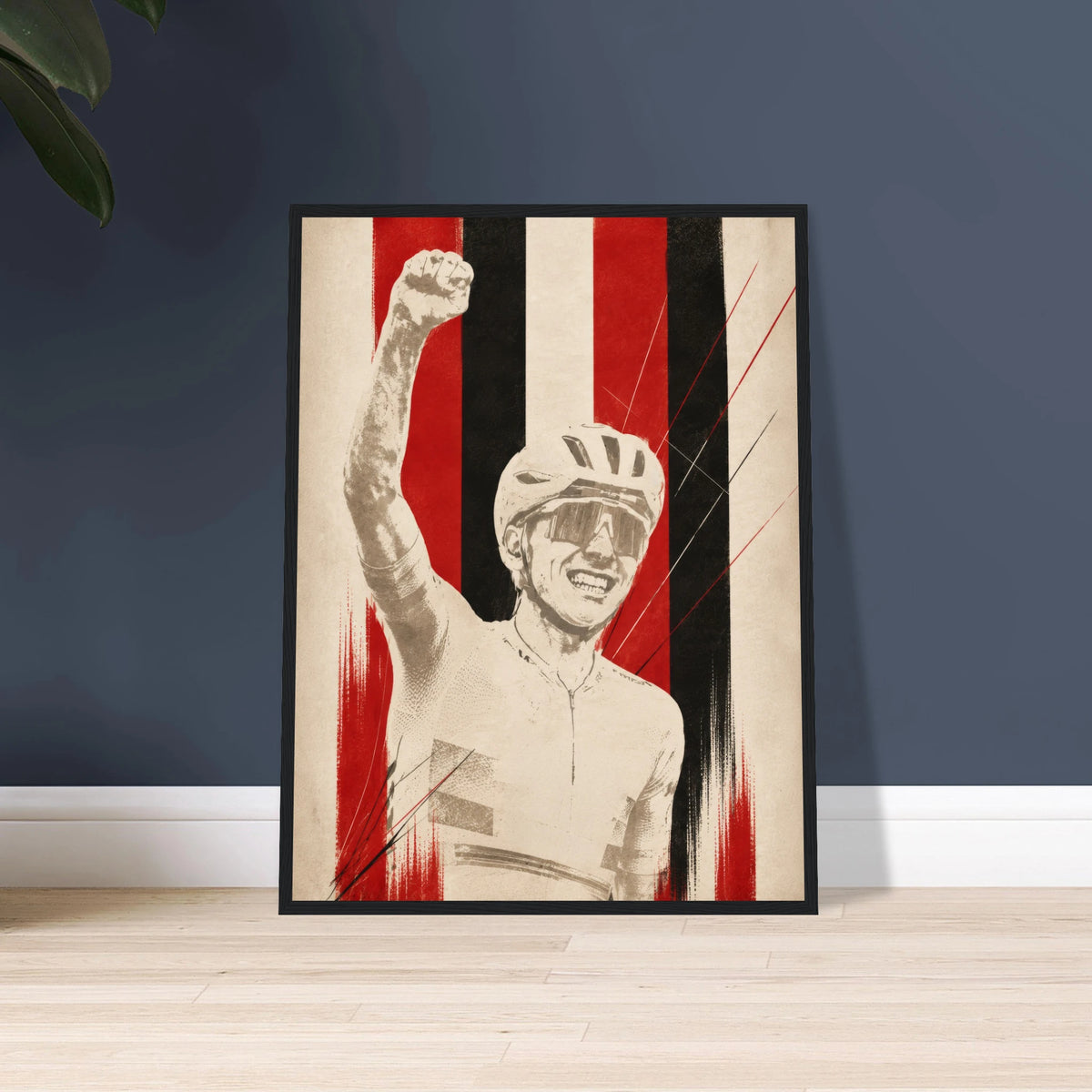 Affiche vélo Tadej encadrée, idée cadeau cycliste