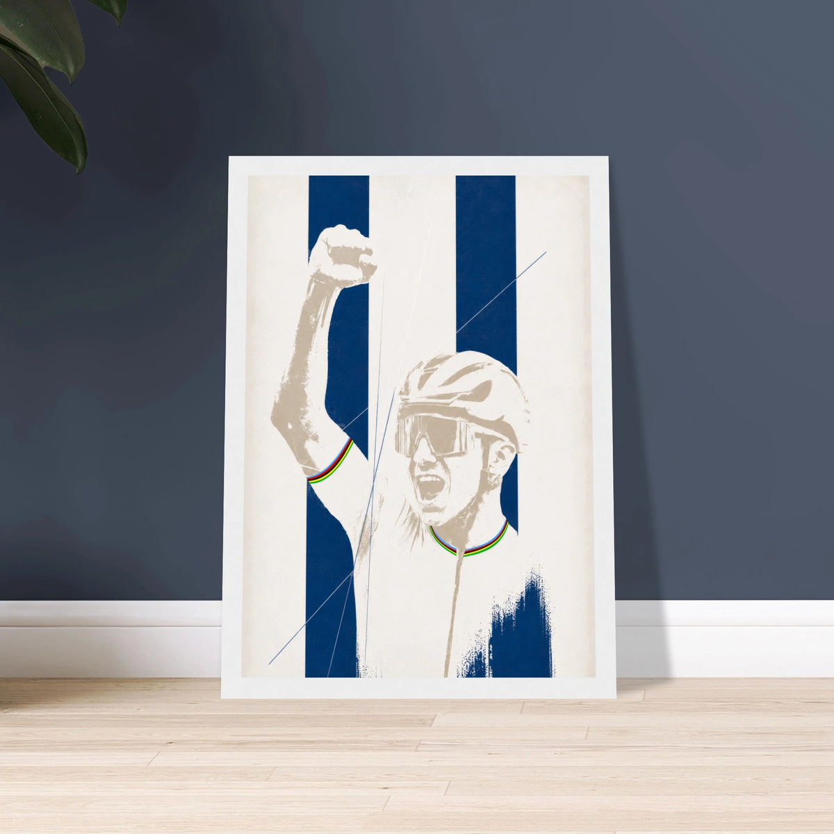 Poster cyclisme Remco encadré, cadeau pour amateur de vélo
