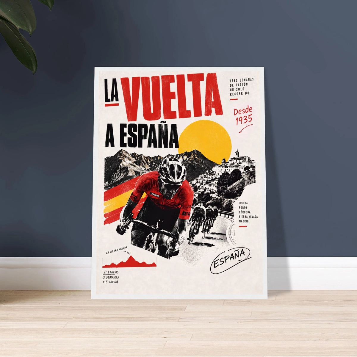 Affiche grand tour La Vuelta a España encadrée, poster course cycliste