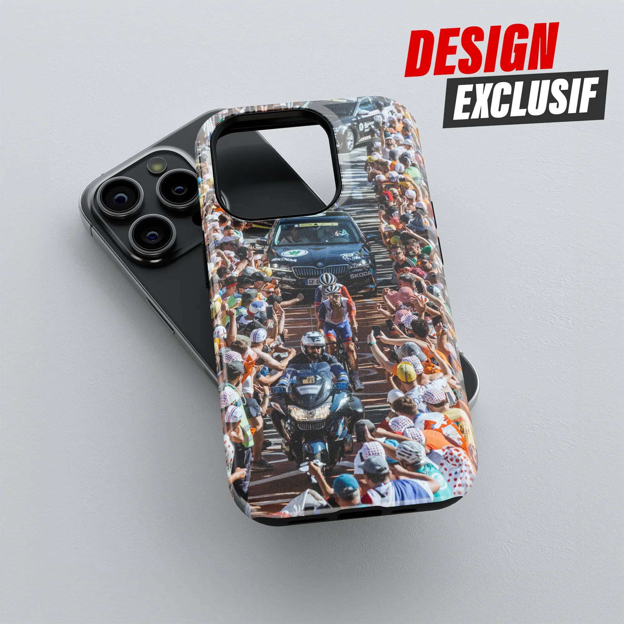 Coque iPhone Virage Pinot, détail de l'impression 3D