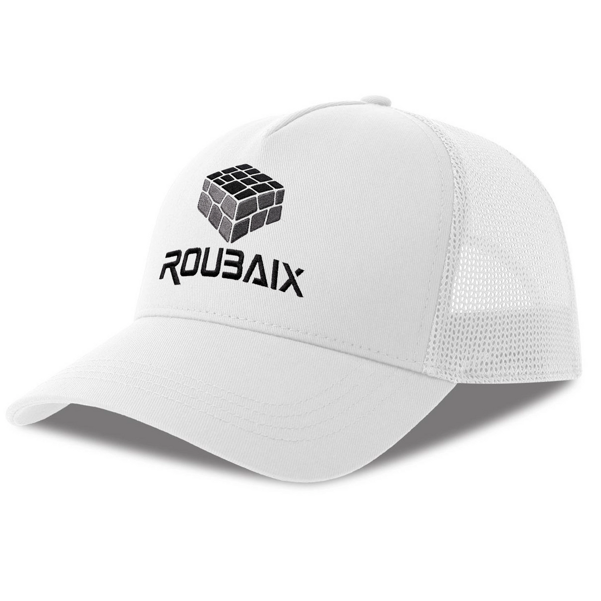 Casquette cycliste Roubaix, vue de côté avec filet respirant