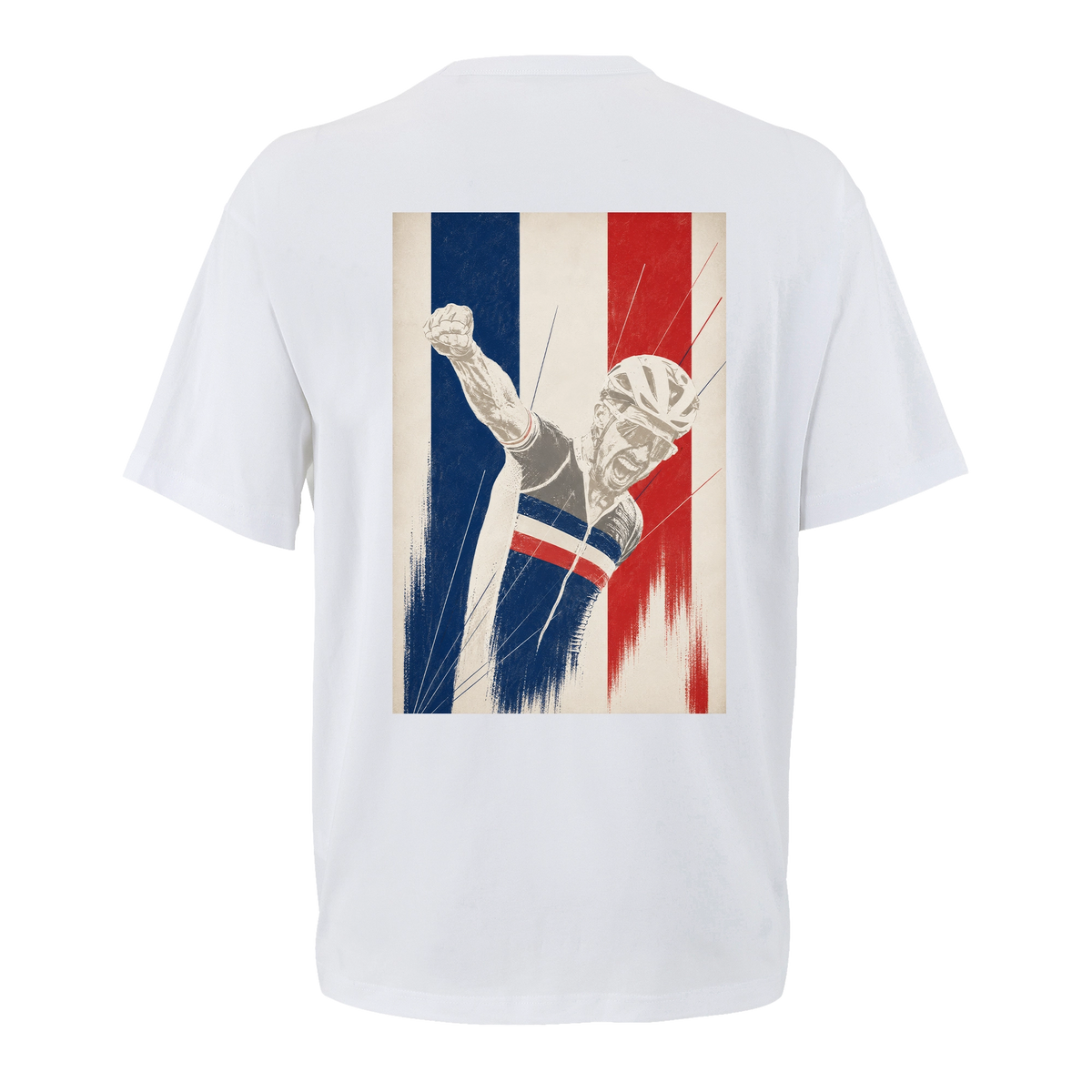 T-shirt cyclisme oversize Loulou, vue de dos avec flocage grand format