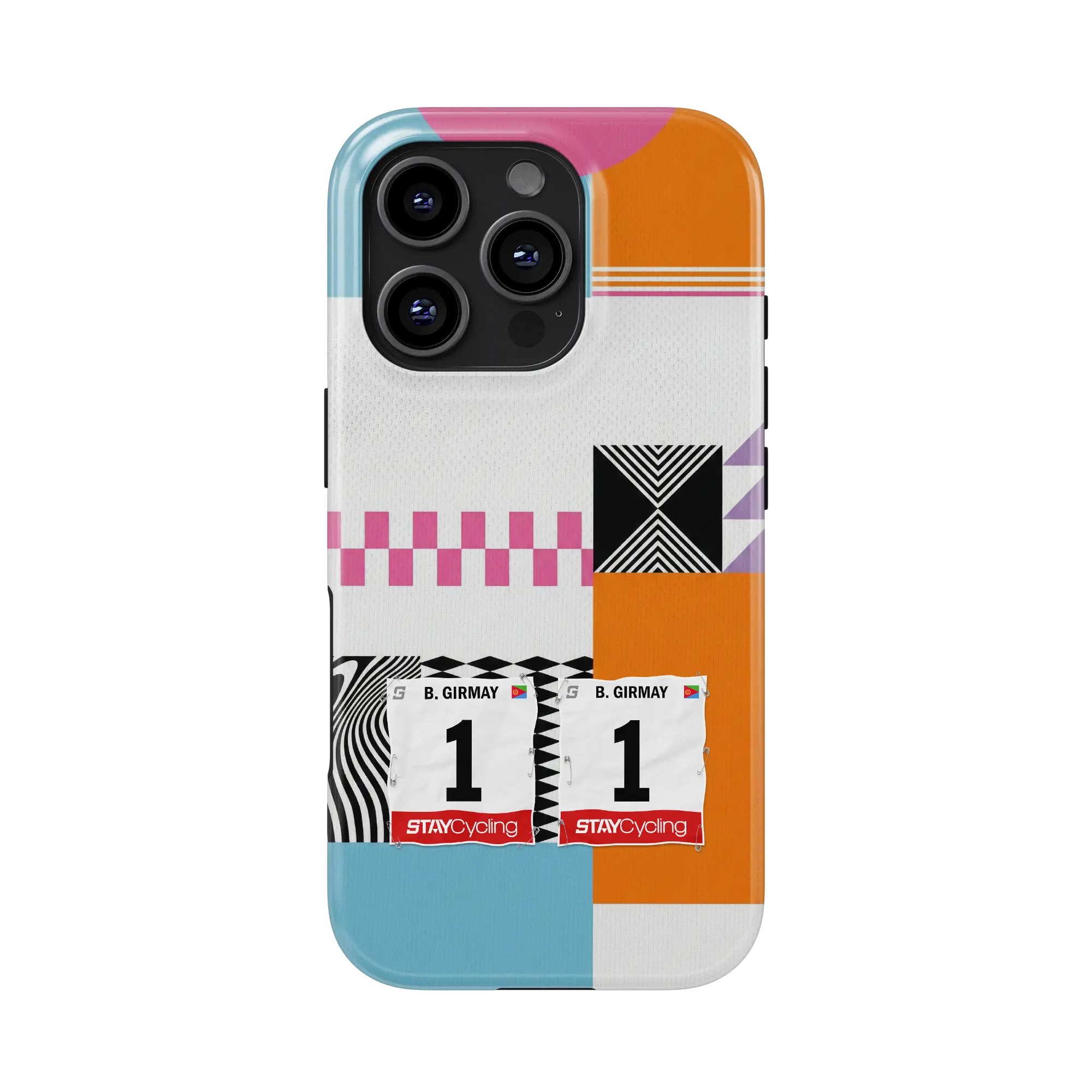 Coque iPhone personnalisée NSN Cycling Team avec dossard nom et numéro