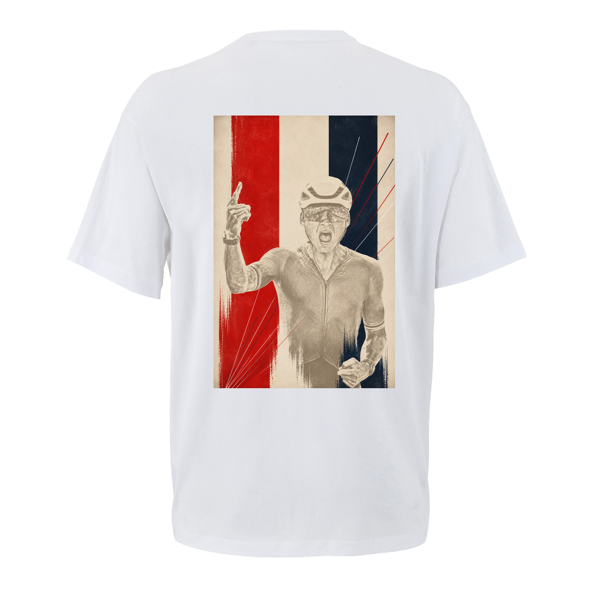 T-shirt cyclisme oversize Flying Dutchman, vue de dos avec flocage grand format