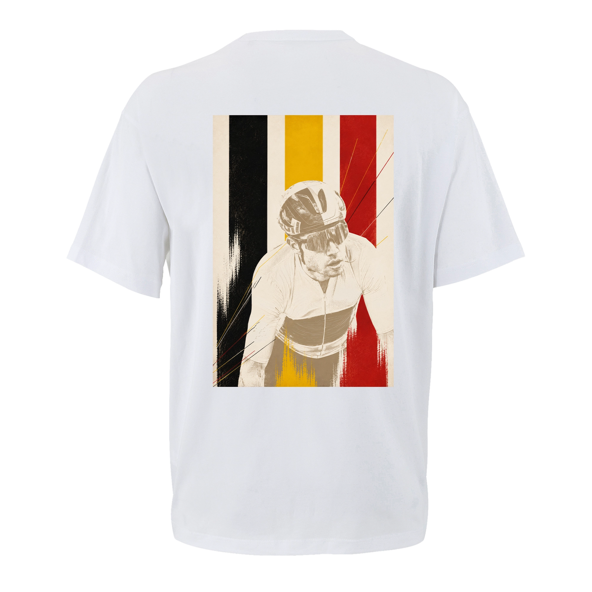 T-shirt cyclisme oversize WVA, vue de dos avec flocage grand format