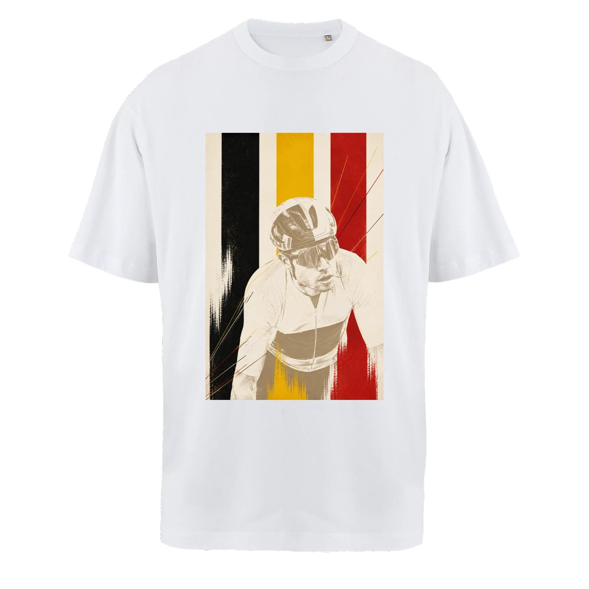 T-shirt oversize Belgian Beast, flocage visuel en face avant