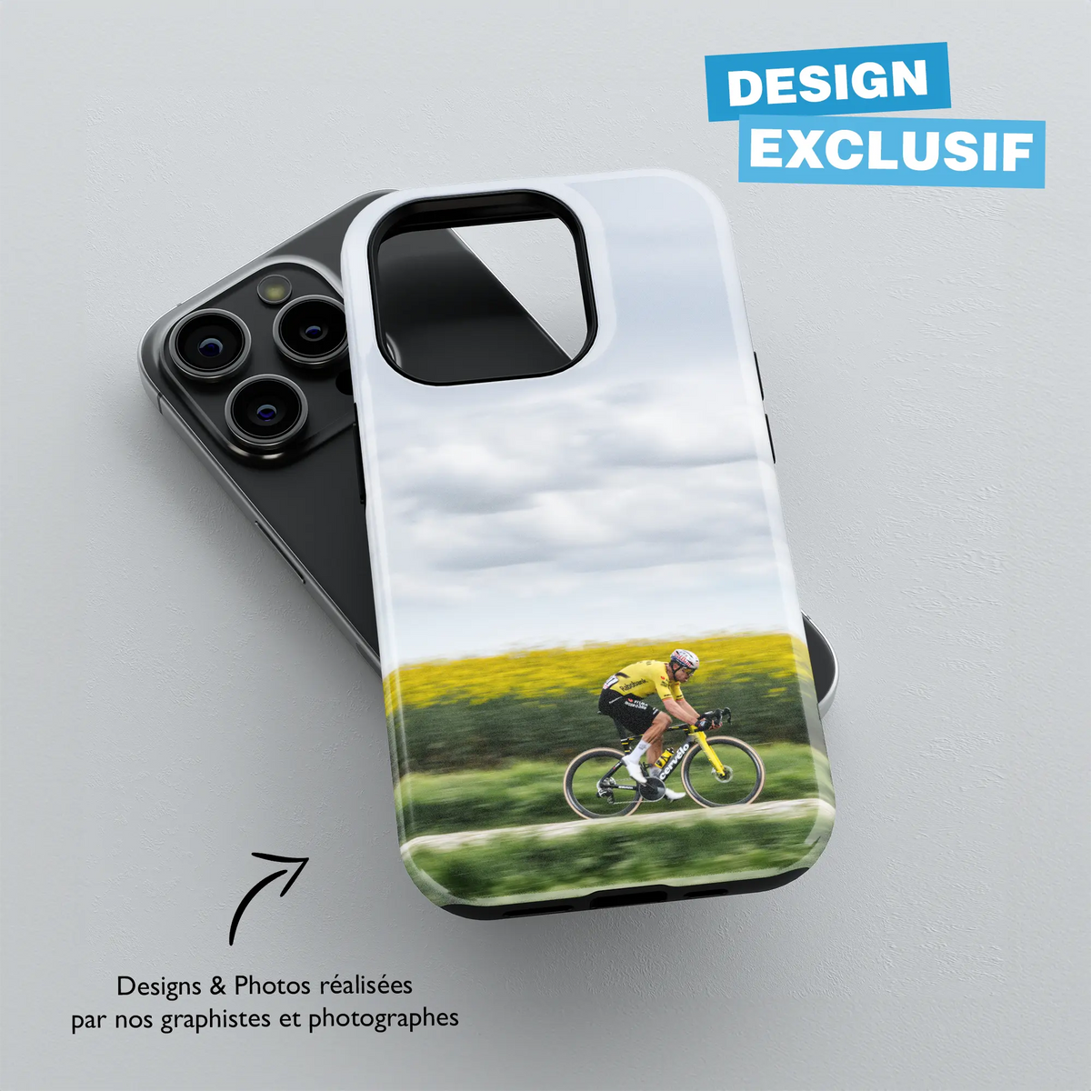 Coque téléphone cyclisme WVA Paris-Roubaix, protection double couche antichoc