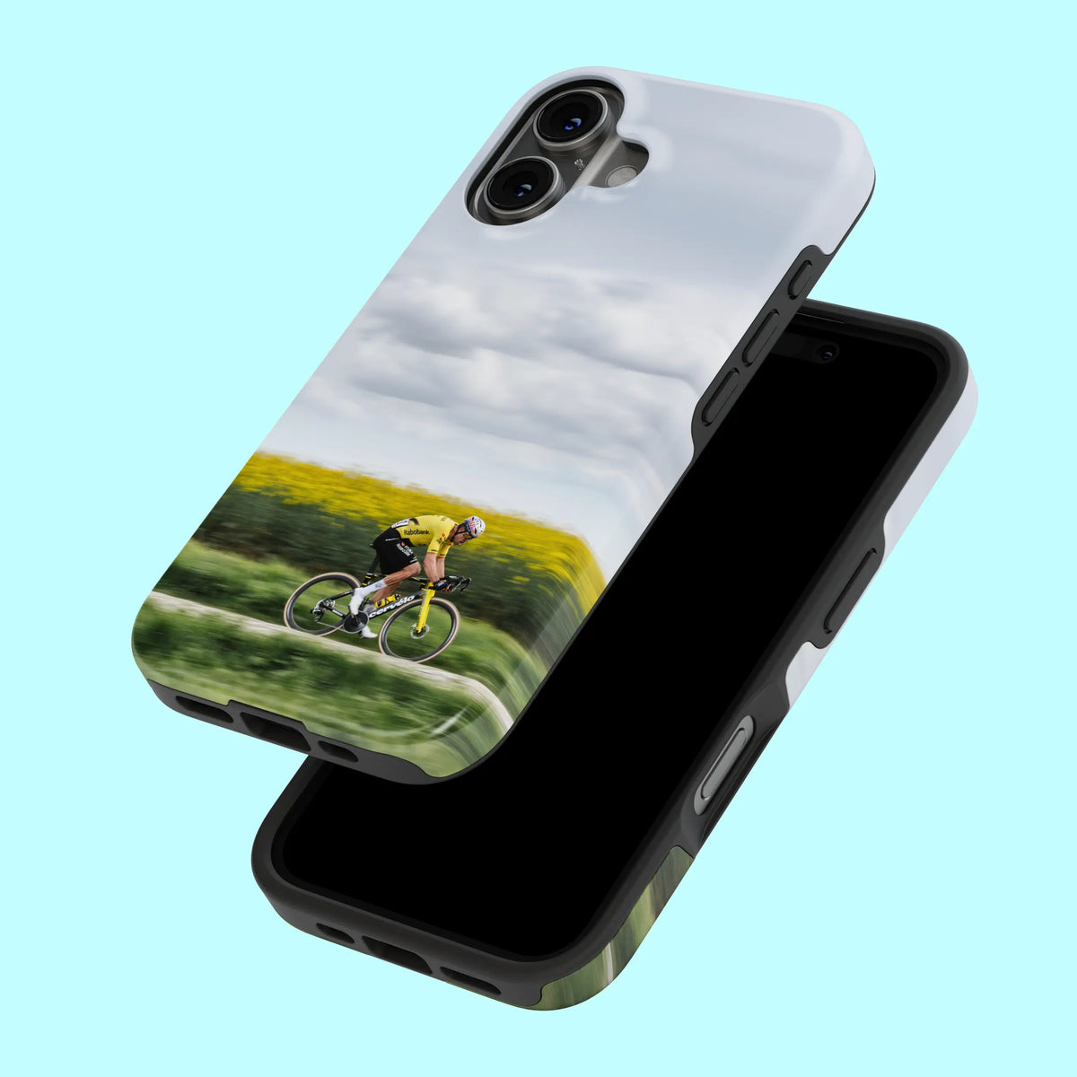 Coque de téléphone WVA Paris-Roubaix, vue de dos avec le visuel