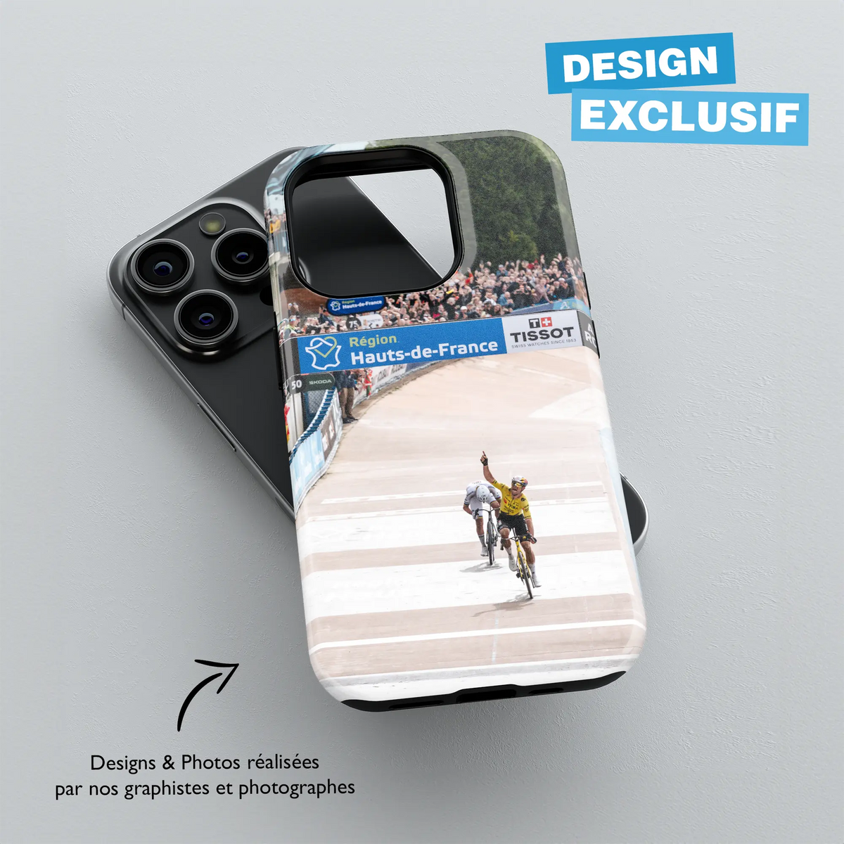 Coque iPhone cadeau cycliste WVA Paris-Roubaix, visuel alternatif