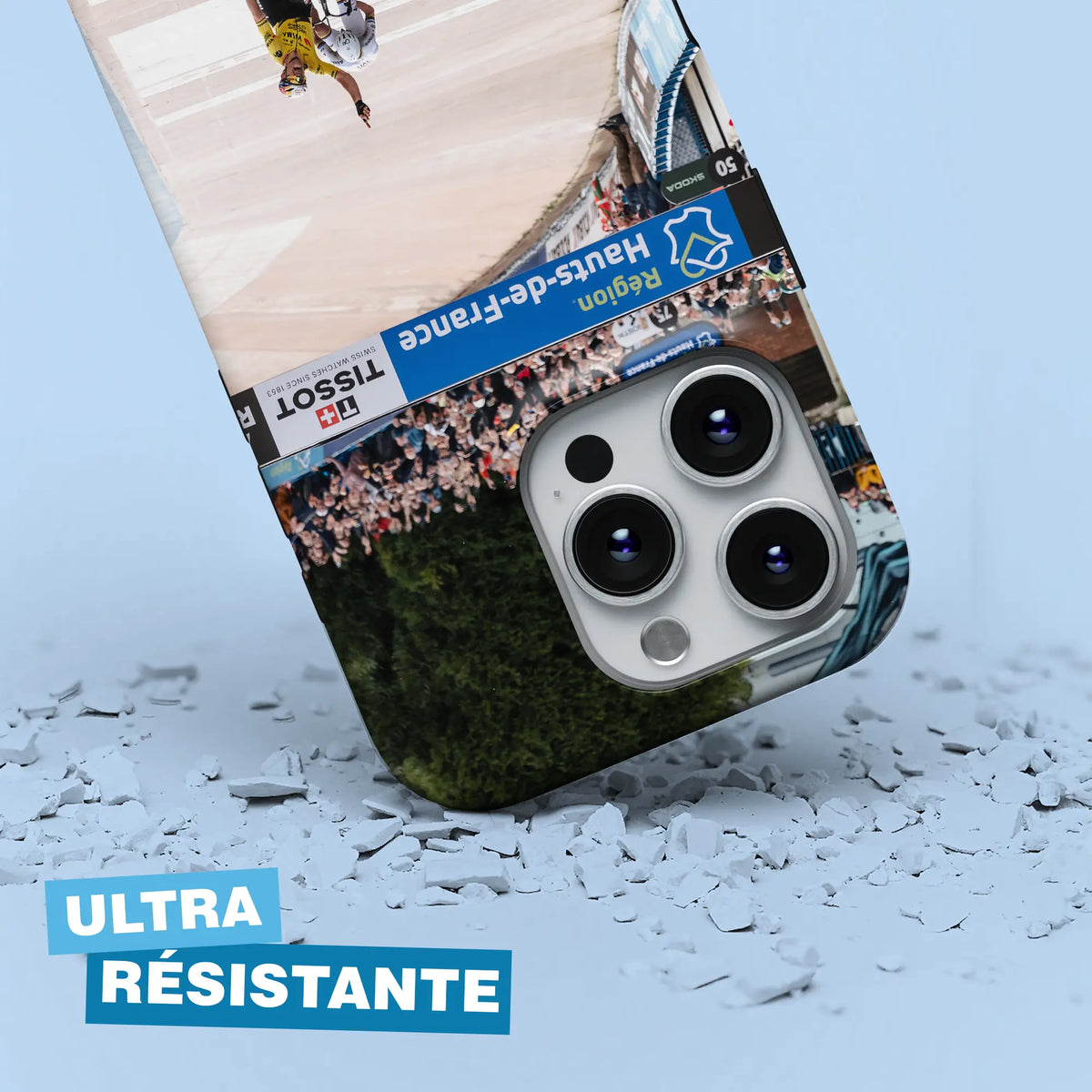 Coque téléphone cyclisme WVA Paris-Roubaix, coque rigide double protection