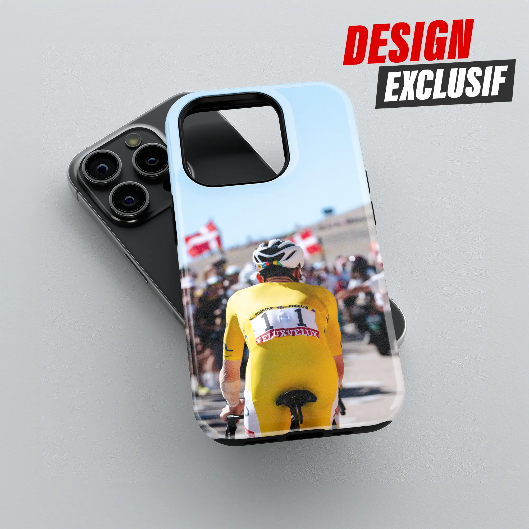 Coque iPhone Yellow Jersey in the Ventoux, détail de l'impression 3D