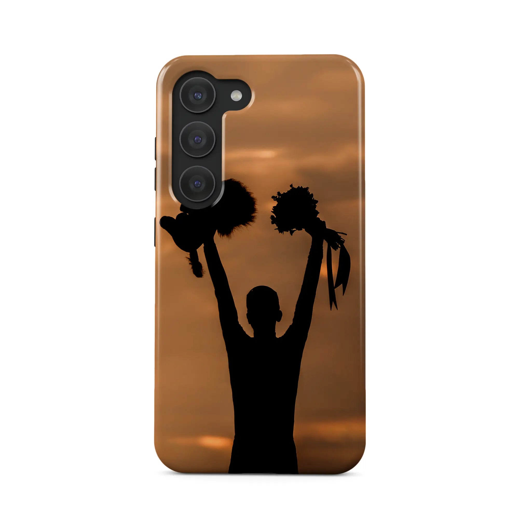 Coque iPhone Shadow installée sur smartphone, rendu final