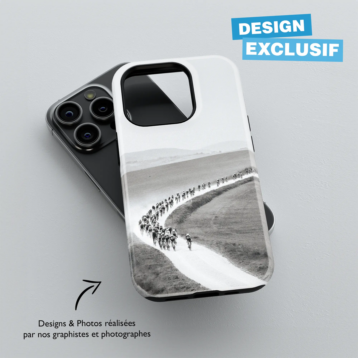 Coque iPhone cadeau cycliste Strade Bianche, design exclusif
