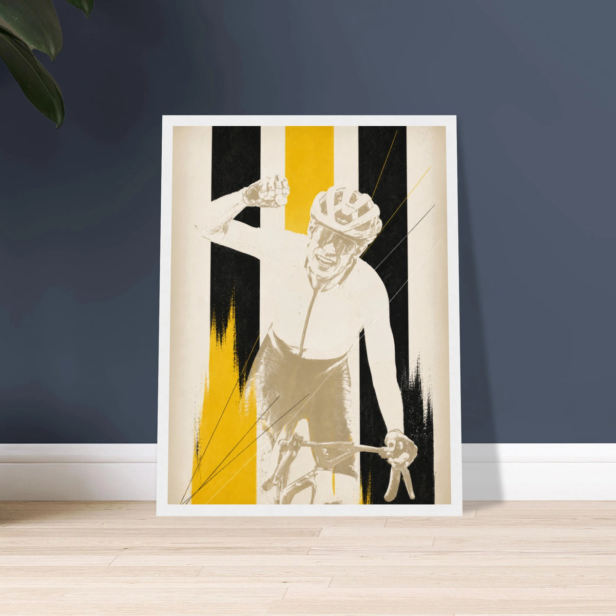Poster cyclisme JONAS encadré, cadeau pour amateur de vélo