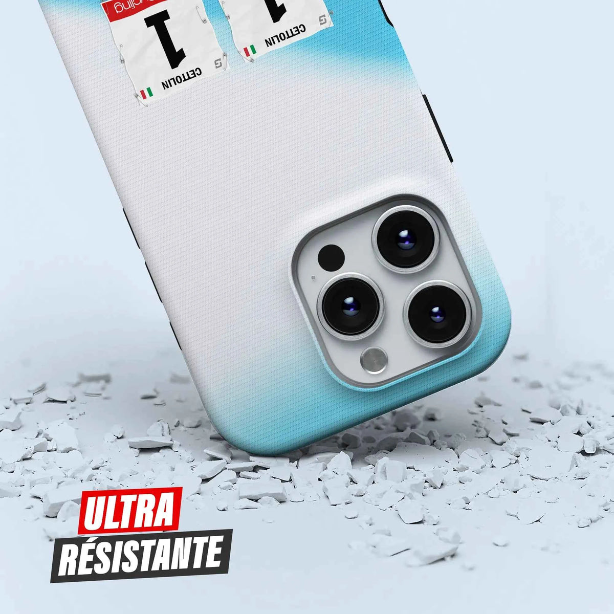 Coque téléphone cyclisme Bardiani CSF, protection double couche antichoc
