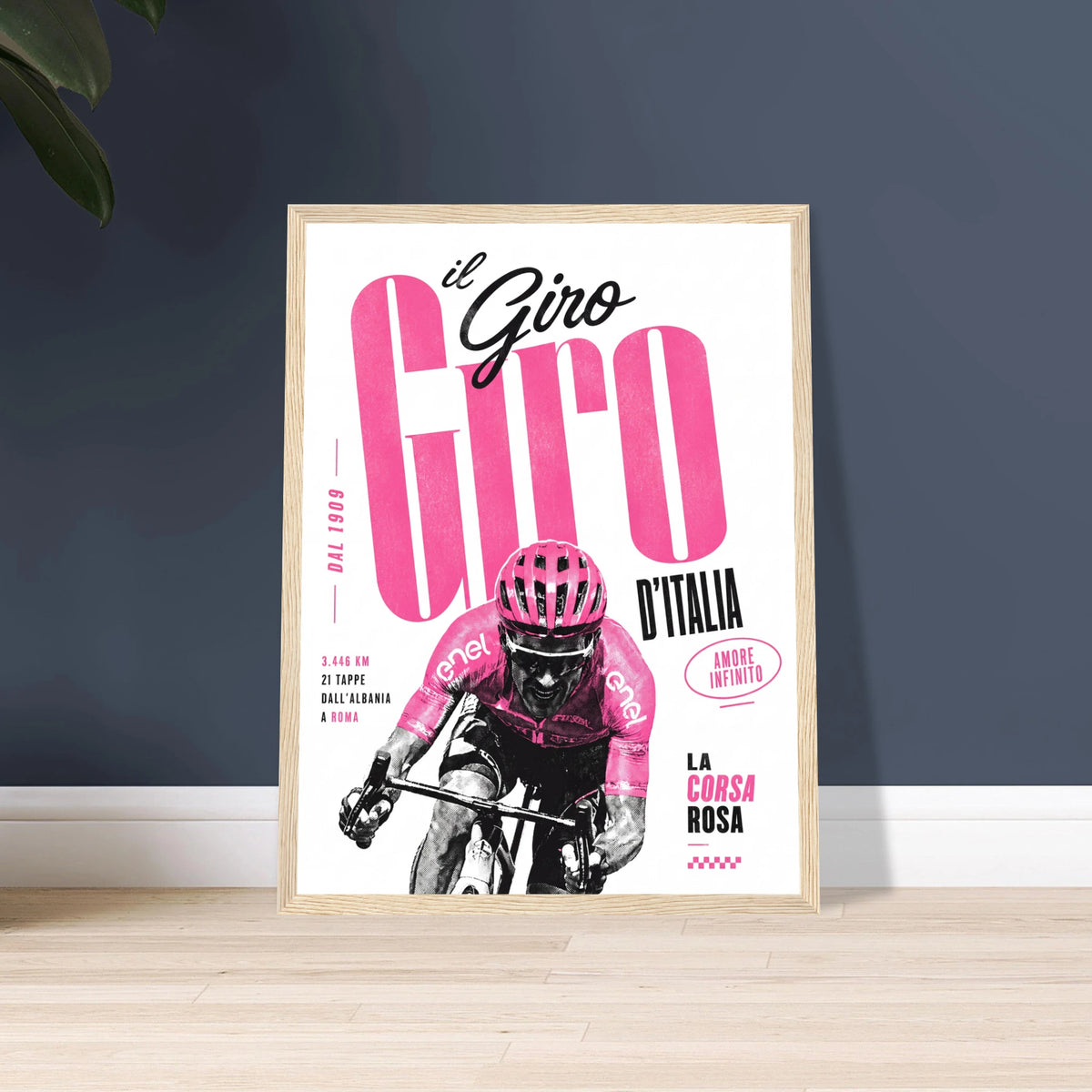 Affiche grand tour Il Giro d'Italia encadrée, poster course cycliste