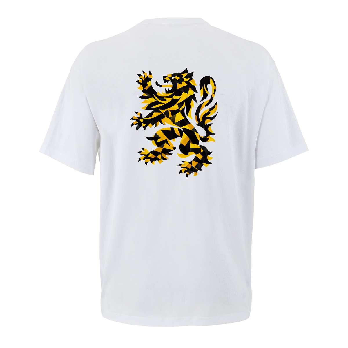 T-shirt cyclisme oversize Lion des Flandres, vue de dos avec flocage grand format