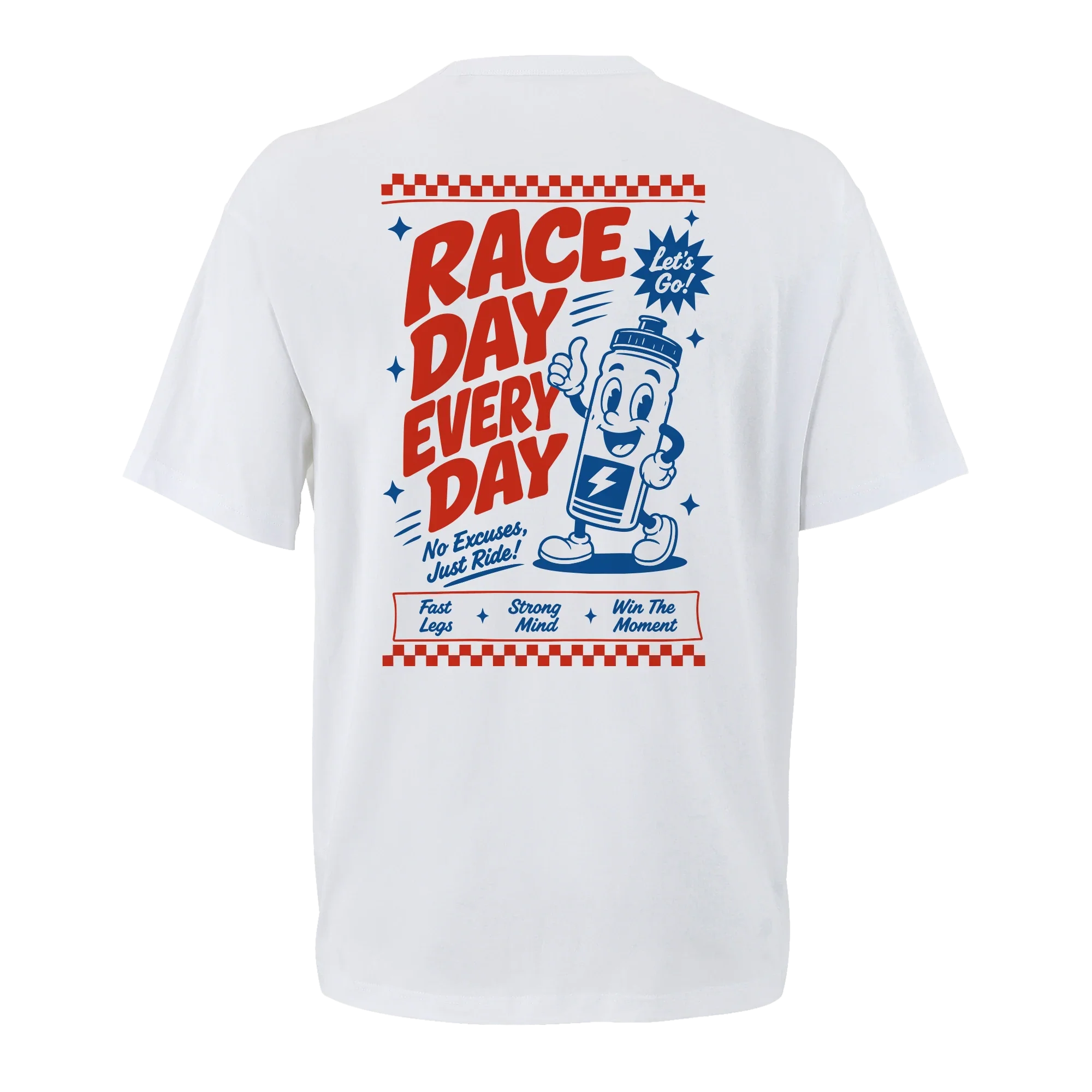 T-shirt oversize Race Day Every Day, vue de dos avec flocage du visuel
