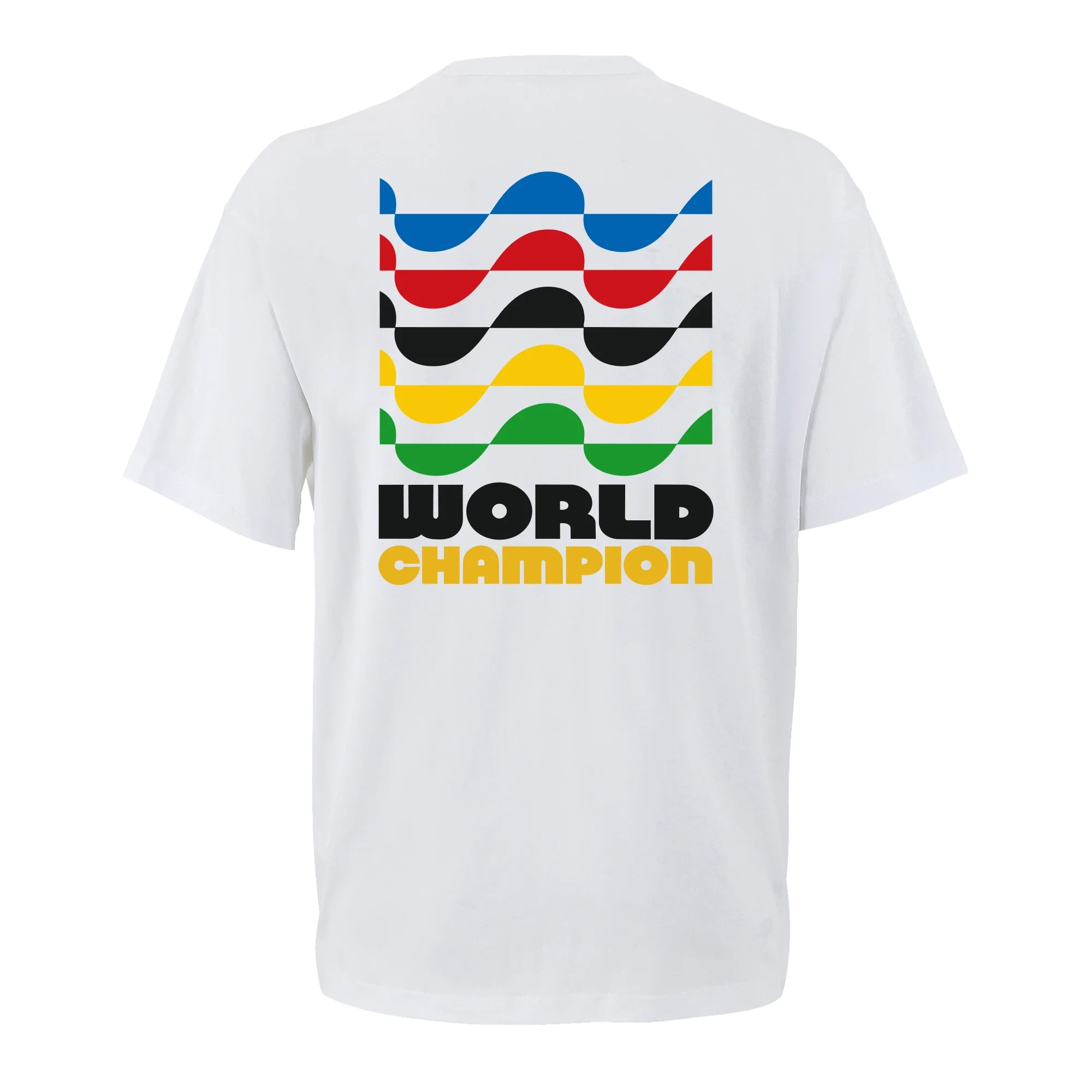 T-shirt oversize World Champion, vue de dos avec flocage du visuel