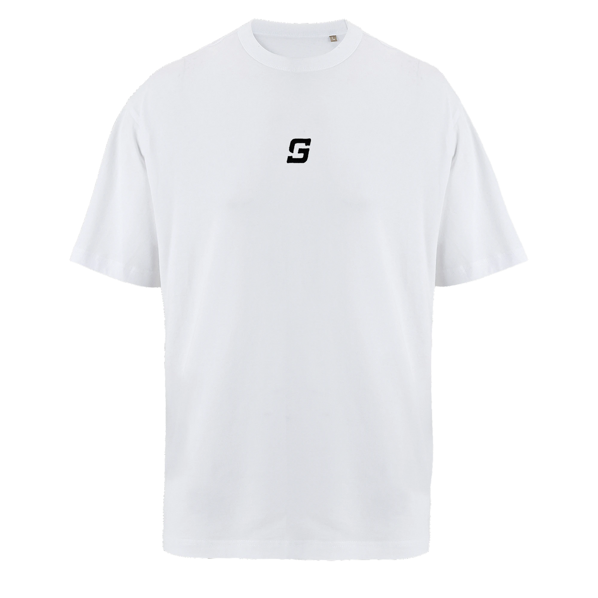 T-shirt vélo oversize coton bio STAY Cycling, vue de face avec broderie