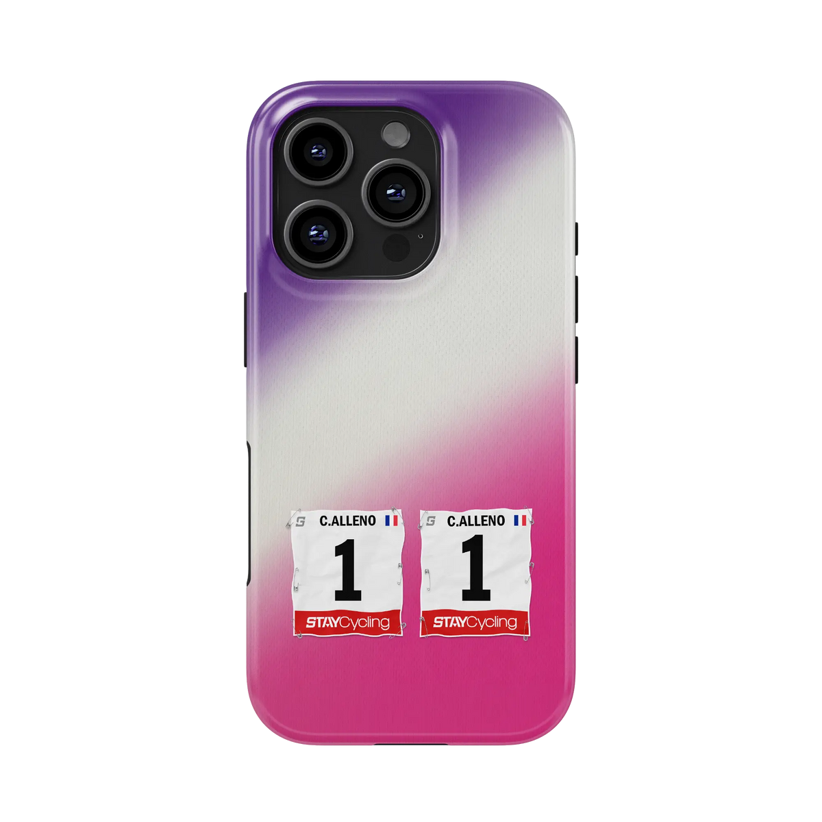 Coque iPhone cyclisme Burgos Burpellet BH personnalisée avec dossard, nom et numéro