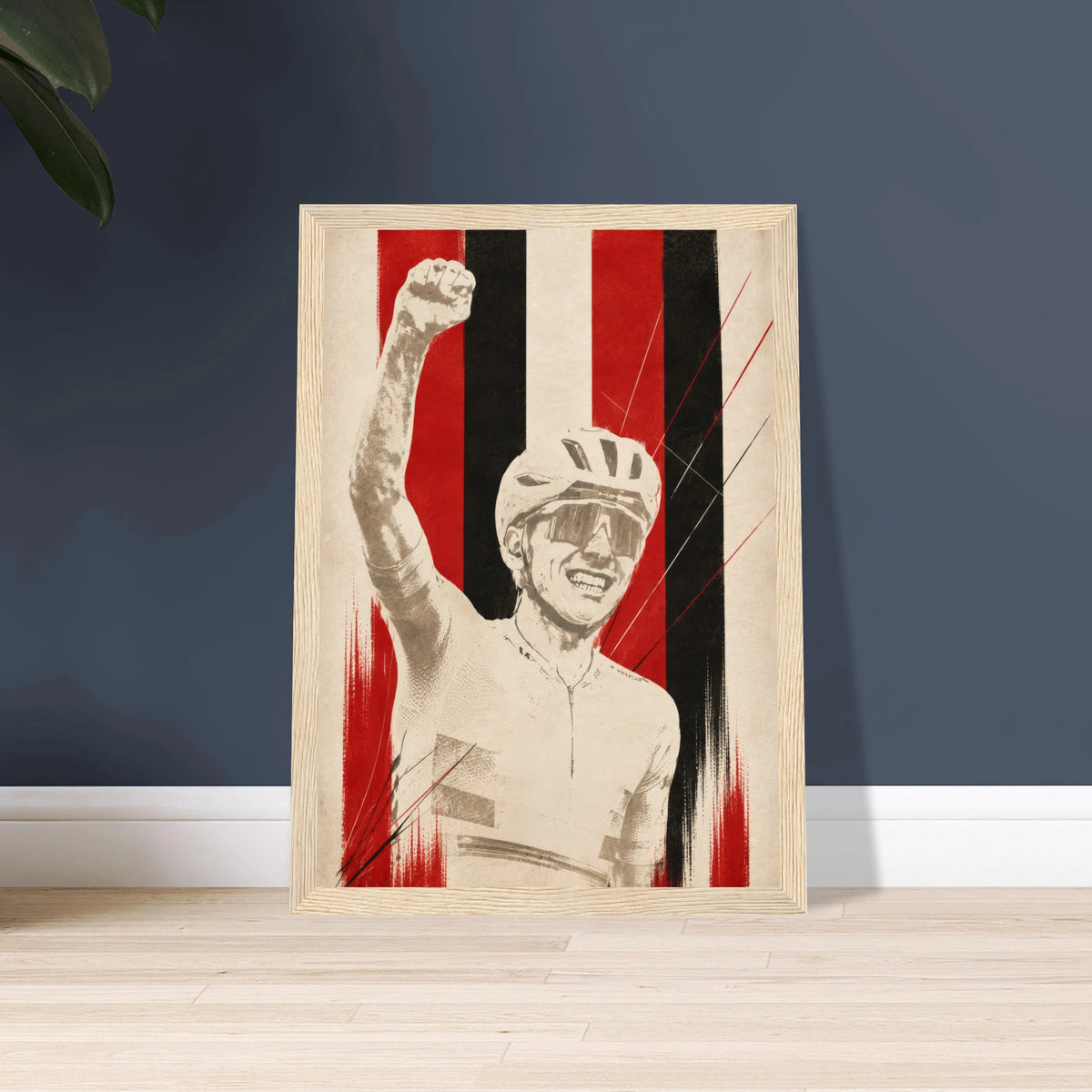 Poster cyclisme Tadej encadré, cadeau pour amateur de vélo