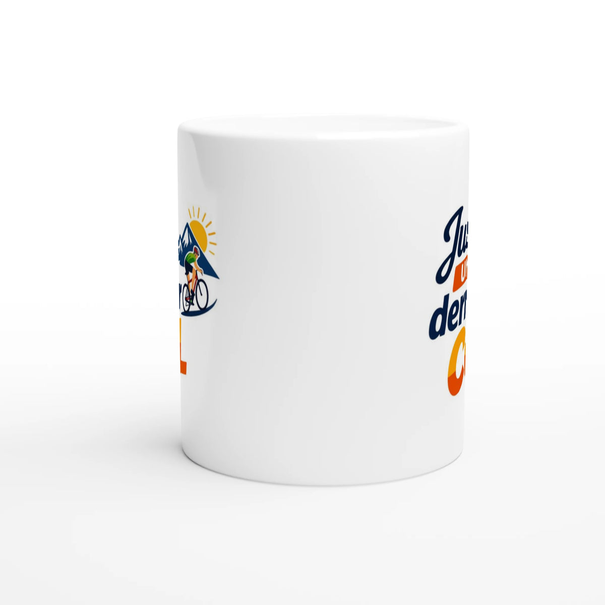 Mug cycliste Juste un dernier col, détail de l'impression