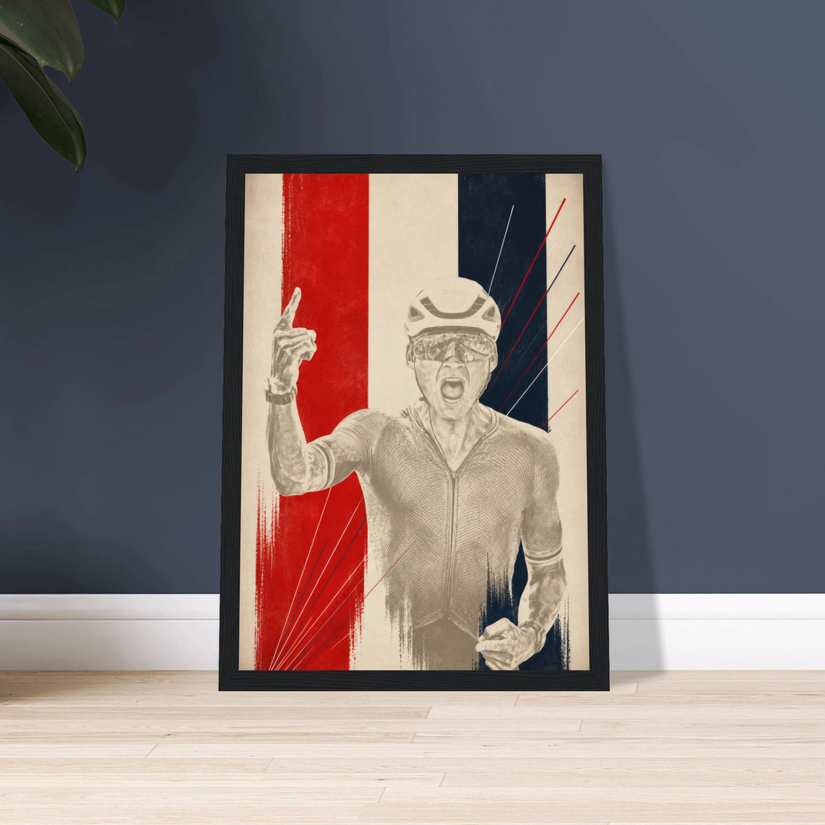 Poster MVDP encadré, décoration murale pour passionné de cyclisme