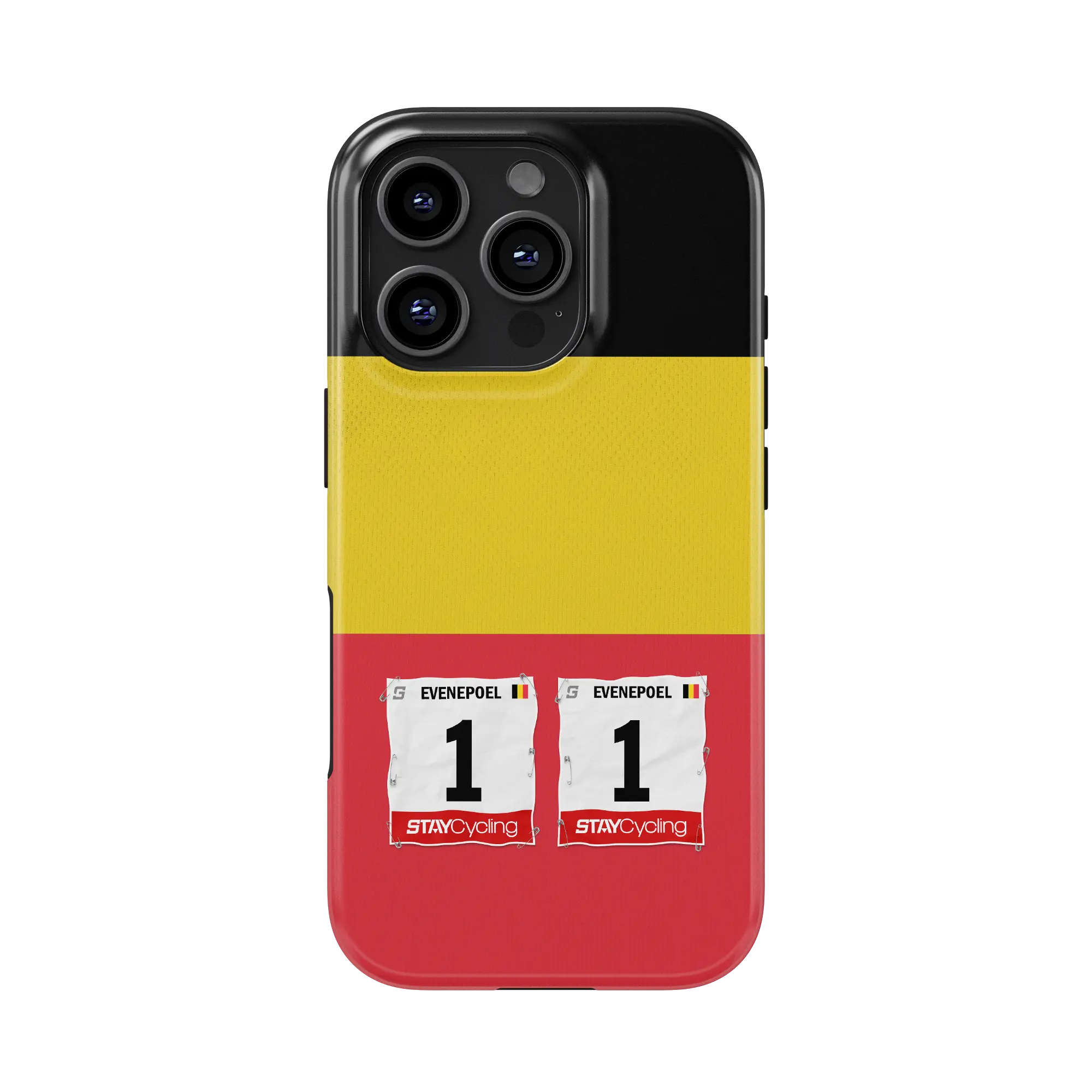 Coque iPhone personnalisée Champion de Belgique avec dossard nom et numéro