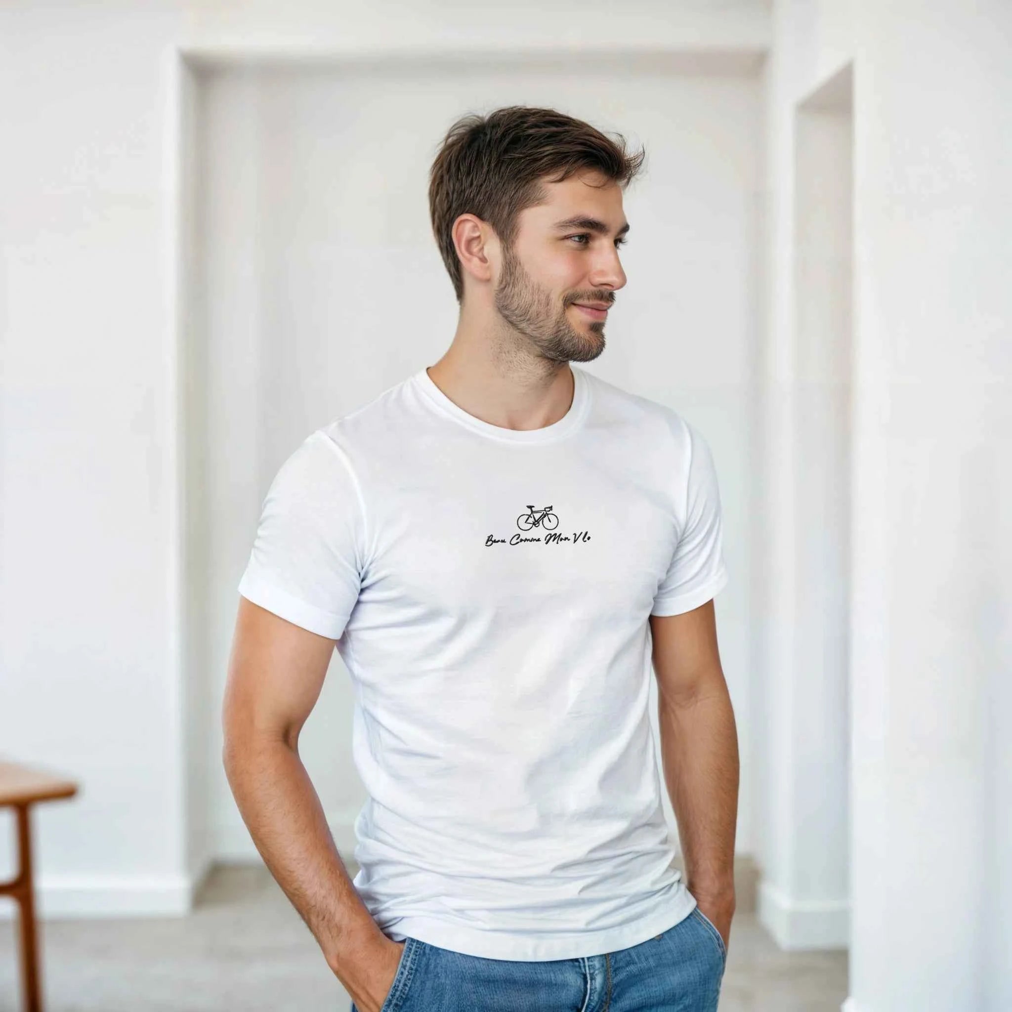 T-shirt - Beau Comme un vélo (Brodée)