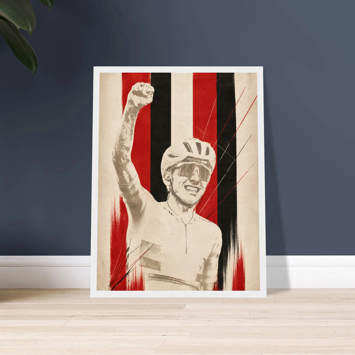 Affiche Tadej encadrée, décoration bureau ou atelier vélo