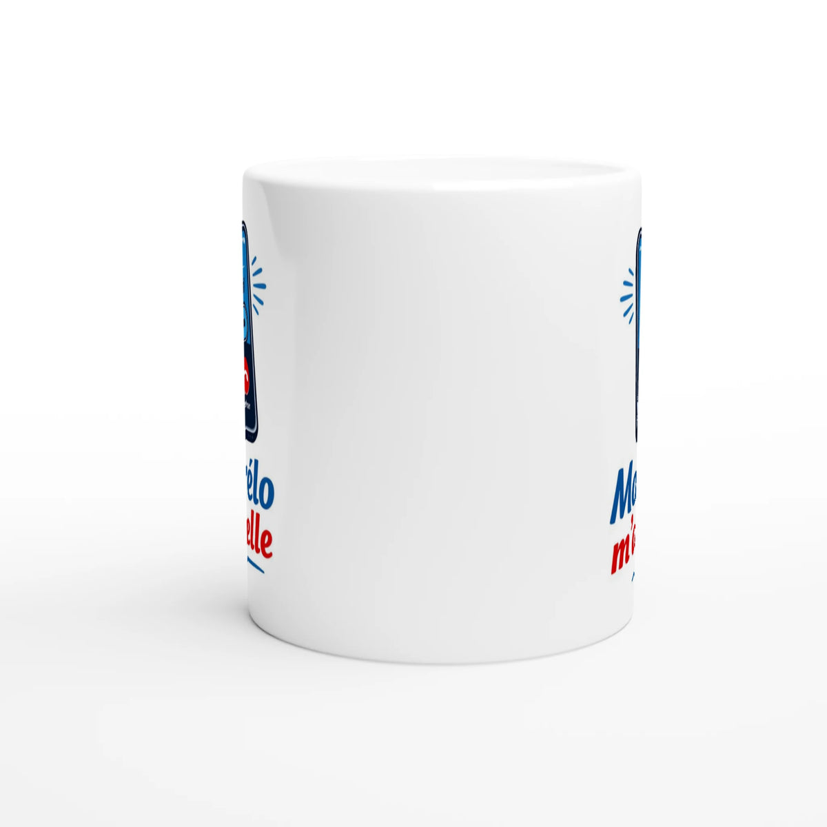 Mug cycliste Mon vélo m'appelle, détail de l'impression