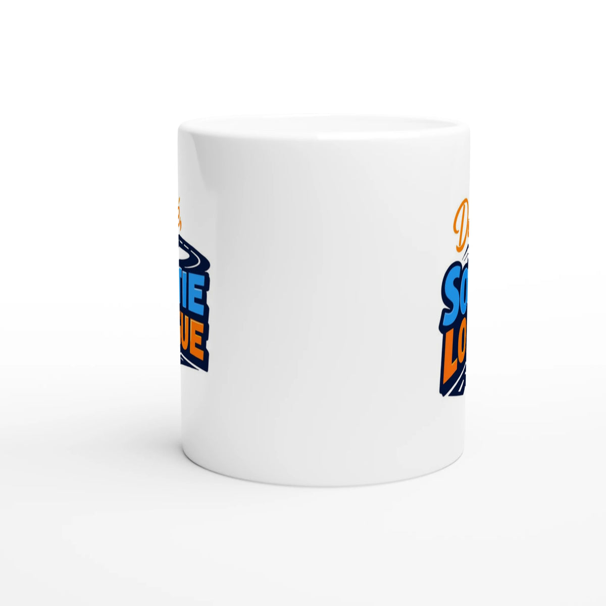 Mug cycliste Désolé j'ai sortie longue, détail de l'impression