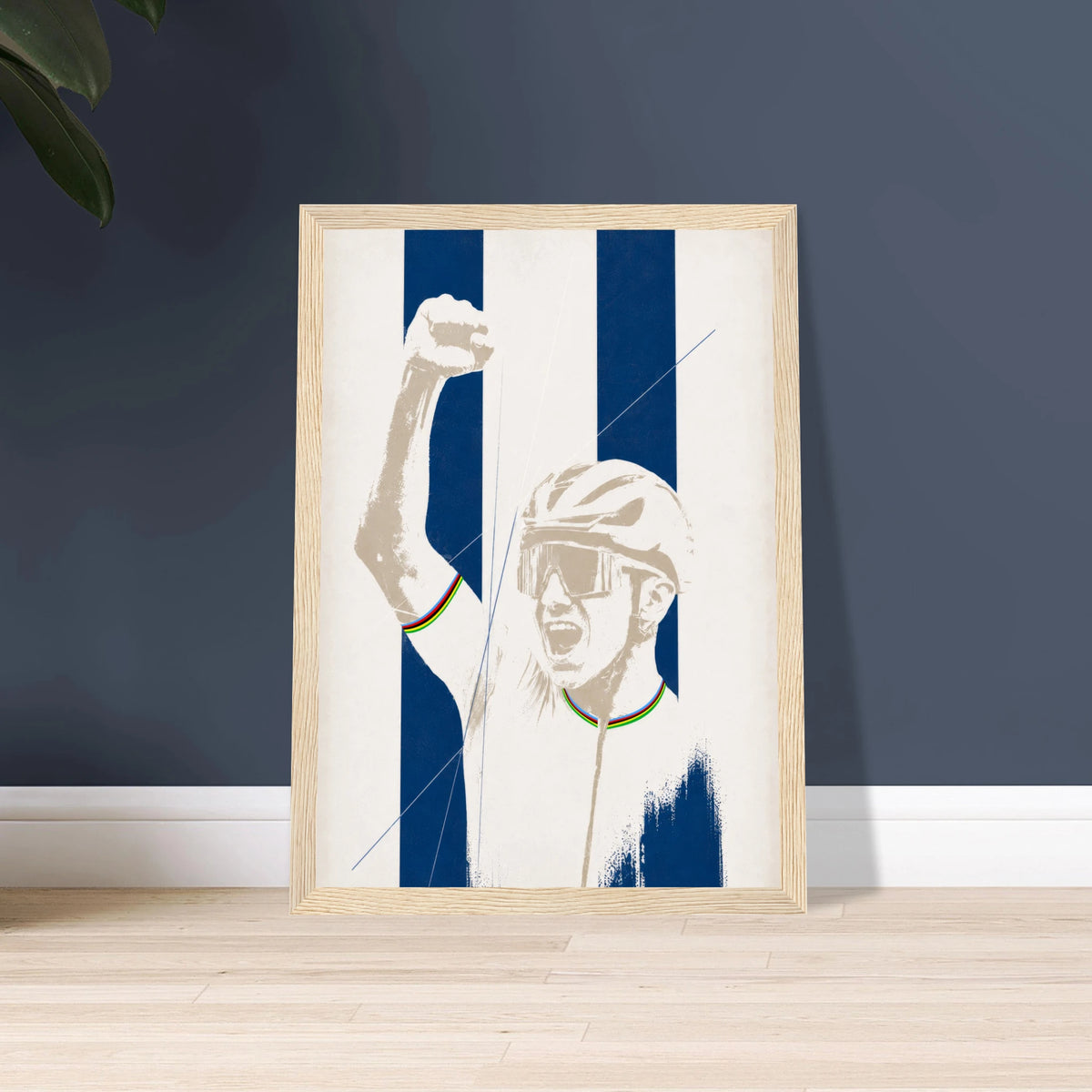 Affiche coureur Remco encadrée, poster cyclisme sur route