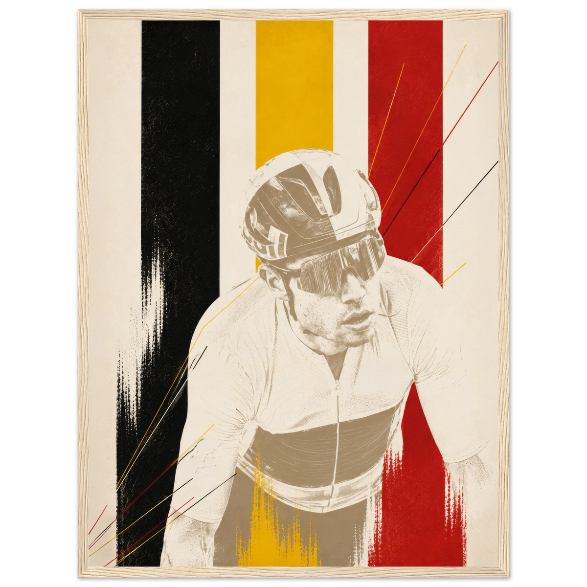 Poster cyclisme WVA, tirage encadré prêt à accrocher