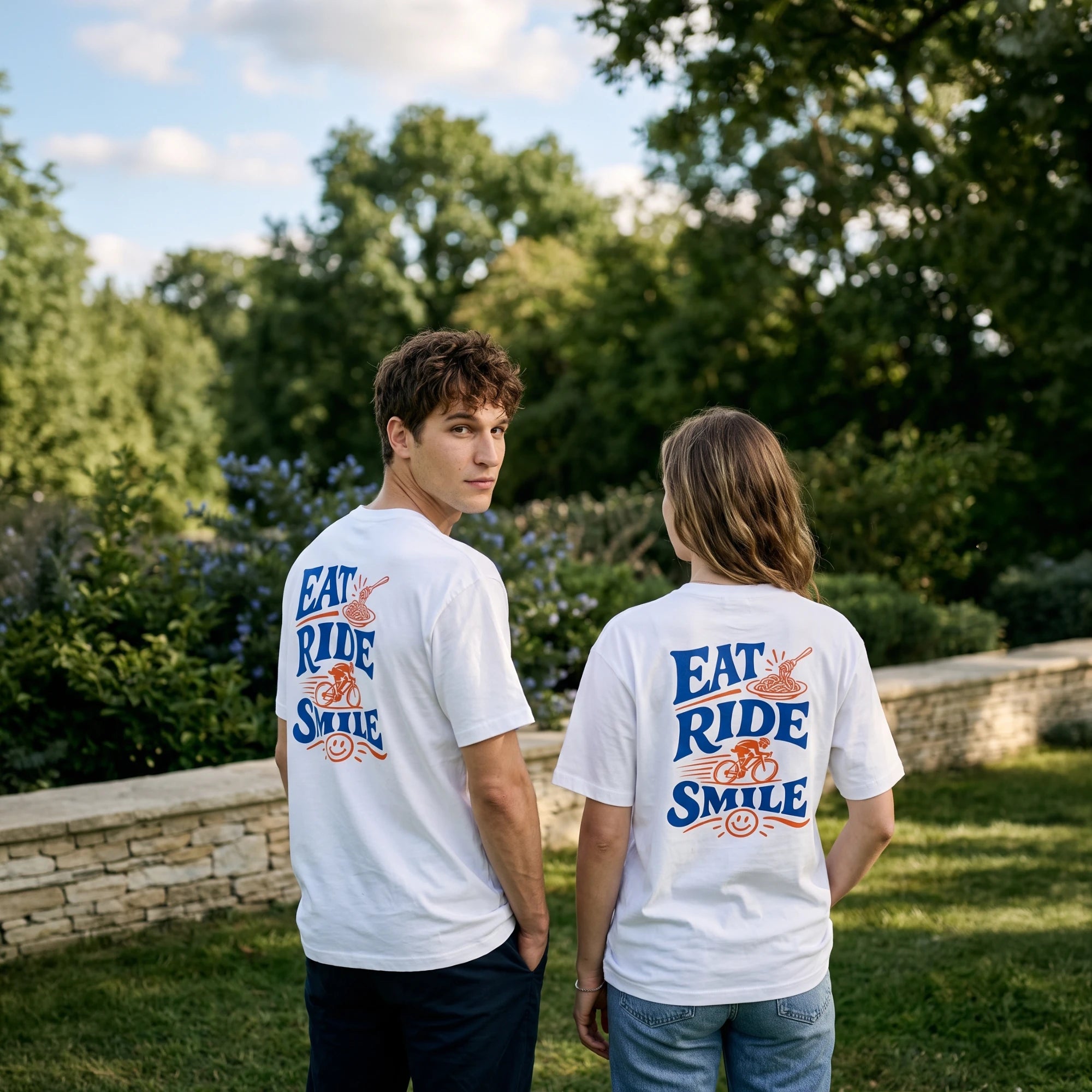 T-shirt oversize - Eat Ride and Smile