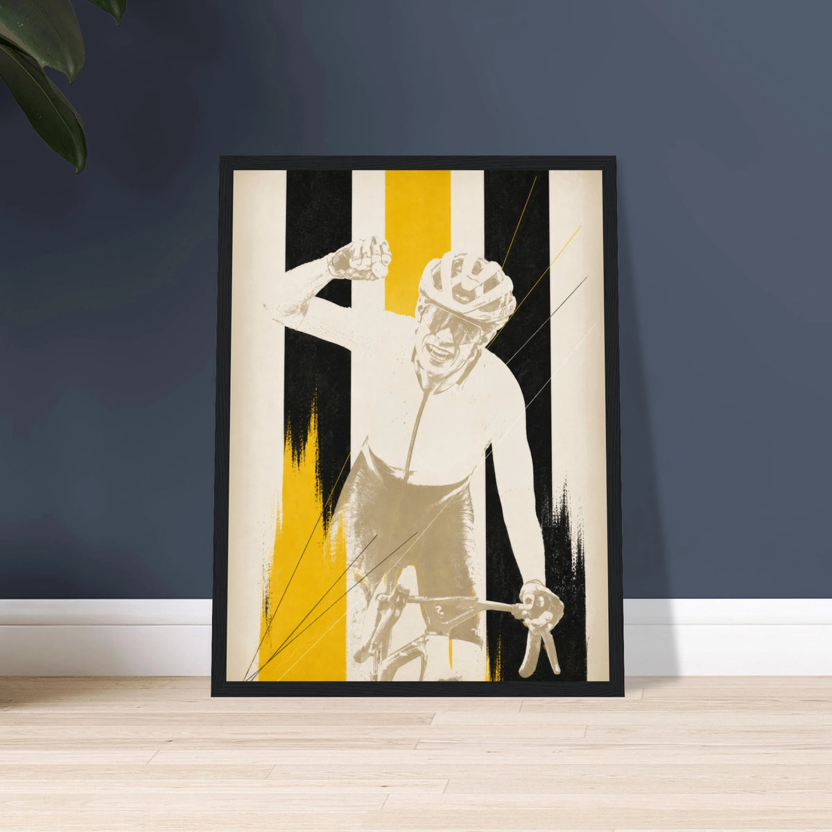 Affiche cycliste JONAS, poster encadré format portrait