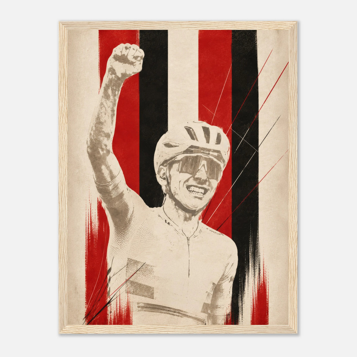 Poster coureur Tadej, tirage encadré STAY Cycling