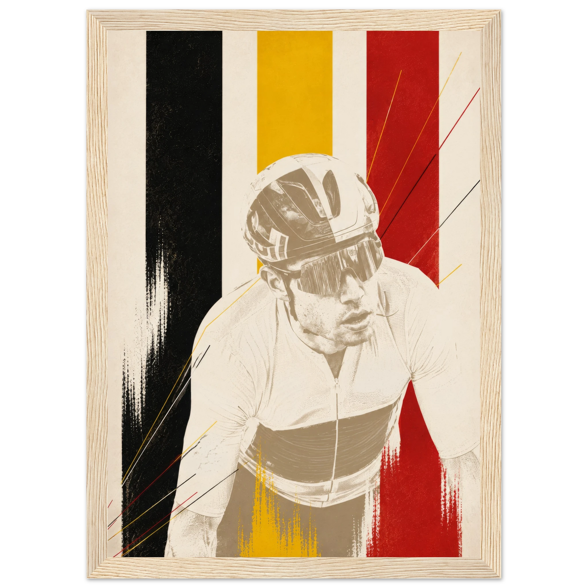 Poster coureur WVA, tirage encadré STAY Cycling