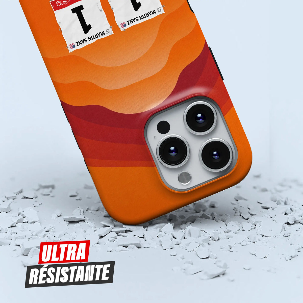 Coque iPhone cadeau cycliste Euskaltel Euskadi avec nom, numéro et drapeau